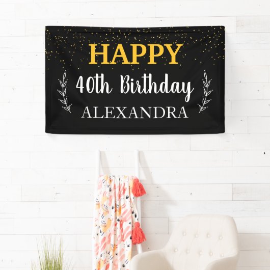 40e verjaardag Vinylbanner, 3' x 5' Spandoek (Insitu)
