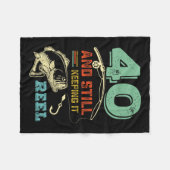 40e verjaardag Vist 40 Mannen vissers Pu Fleece Deken (Voorkant (Horizontaal))