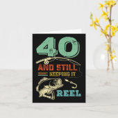 40e verjaardag Vist 40 Mannen vissers Pu Kaart (Gele Bloem)