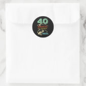 40e verjaardag Vist 40 Mannen vissers Pu Ronde Sticker (Tas)