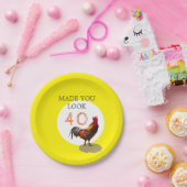 40e verjaardag vlinderrooster kiemmuis papieren bordje (Feest)