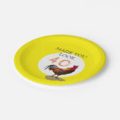 40e verjaardag vlinderrooster kiemmuis papieren bordje (Gekanteld)