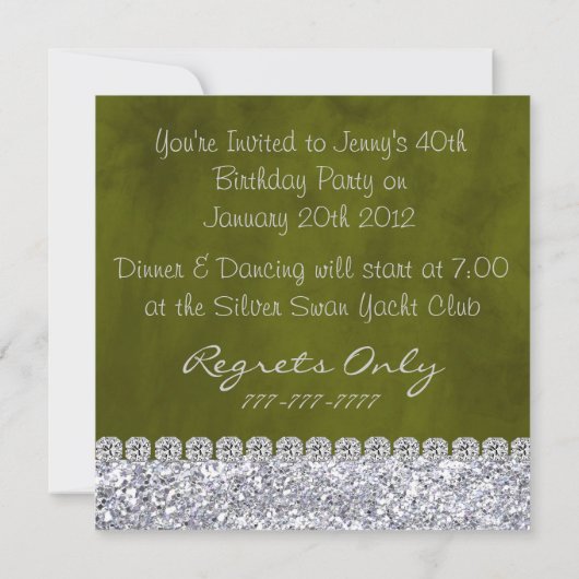 40e verjaardag vlindervlinder uitnodiging (Achterkant)