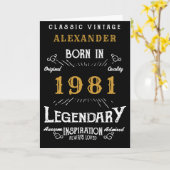 40e verjaardag Voeg Jouw naam toe, geboren in 1981 Kaart (Gele Bloem)