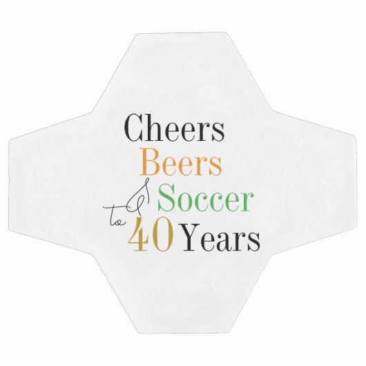 40e verjaardag Voetbal Cheers Beers Minimal (Enkel)