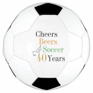 40e verjaardag Voetbal Cheers Beers Minimal