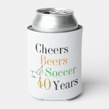 40e verjaardag Voetbal Cheers Beers Minimal Party