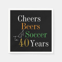 40e Verjaardag Voetbal Juich Bier Feest