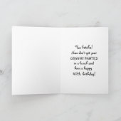 40e verjaardag voor haar grappige kaart (Binnen)