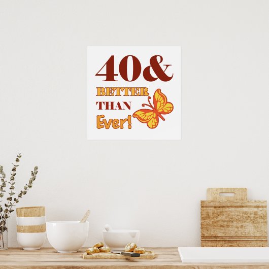 40e verjaardag voor haar poster (Keuken)