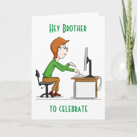 "40e VERJAARDAG VOOR MIJN BROER" Kaart (Voorkant)