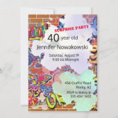 40e verjaardag vrouw Foxy Lady 🎉 Aangepaste foto Kaart (Achterkant)