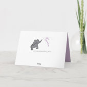 40e verjaardag vrouw schattige olifantenkaart kaart (Achterkant)