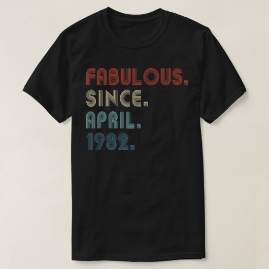  40e verjaardag Vrouwelijke Mannen sinds april T-shirt (Design voorkant)