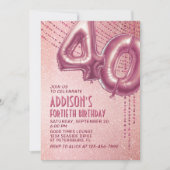 40e verjaardag vrouwen Roos goud Kaart (Voorkant)