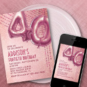 40e verjaardag vrouwen Roos goud Kaart