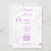 40e verjaardag warme roze Confetti verjaardag Kaart (Achterkant)