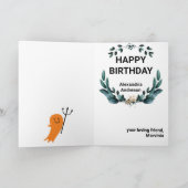 40e verjaardag Weemens nieuwe grappige heks, kaart (Binnen)