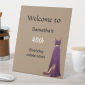 40e verjaardag welkom voetstuk reclamebord met voetstuk (Insitu)