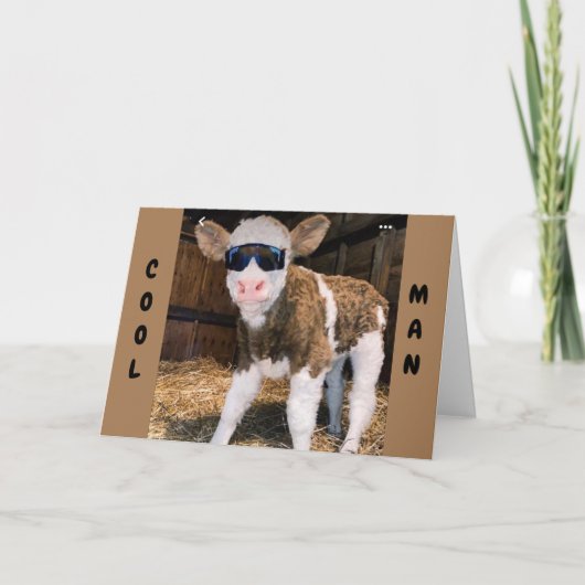**40E VERJAARDAG** WENS VAN "COOL KOE" KAART (Voorkant)