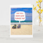 40e VERJAARDAG WENSEN VAN DE MEIDEN AAN HET STRAND Kaart (Gele Bloem)