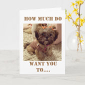 **40E VERJAARDAG** WENSEN VAN DEZE LIEVE PUP KAART (Gele Bloem)