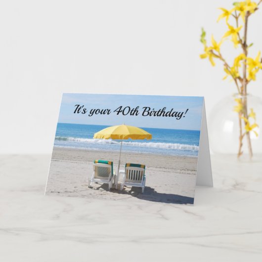 **40e VERJAARDAG WENSEN ZIJN ALS EEN DAG OP HET ST Kaart (Gele Bloem)