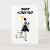 ***40e*** VERJAARDAG WENST MOOI Kaart (Voorkant)