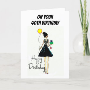 ***40e*** VERJAARDAG WENST MOOI Kaart