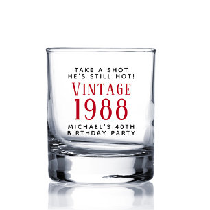 40e verjaardag whisky glas
