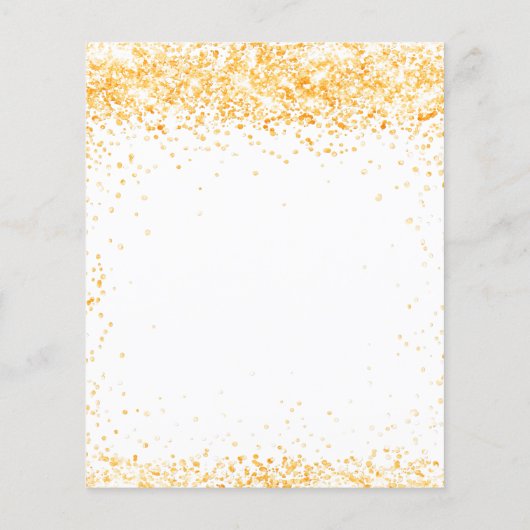 40e verjaardag White Gold Budget uitnodiging Flyer (Achterkant)