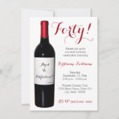 40e verjaardag Wijnflesjes Kaart (Voorkant)