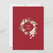 40e verjaardag Wijzig de datum Rozen Guirlande Kaart (Achterkant)