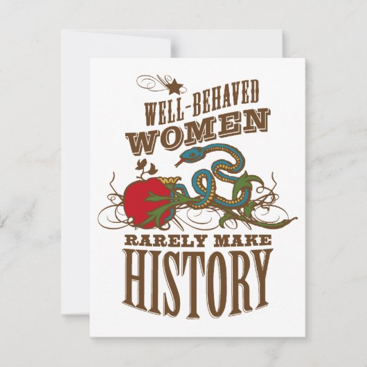 40e verjaardag - Wilde vrouw maakt geschiedenis Kaart (Voorkant)