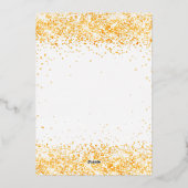 40e verjaardag wit goud glitter luxe folie uitnodiging (Achterkant)