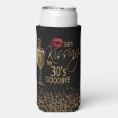 40e verjaardag - Ze kust haar 30's vaarwel Seltzer Blikjeskoeler (Seltzer Achterkant)