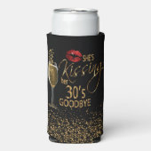 40e verjaardag - Ze kust haar 30's vaarwel Seltzer Blikjeskoeler (Seltzer Voorkant)