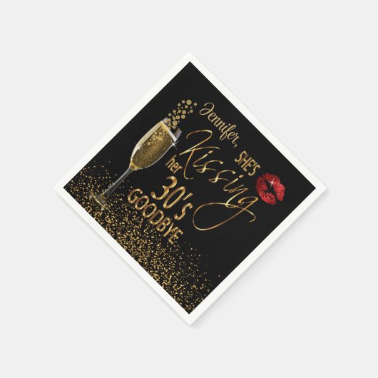 40e verjaardag - Ze kust haar 30's vaarwel Servet (Hoek)