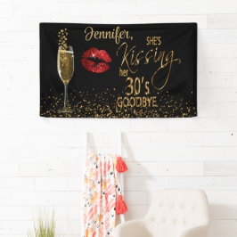 40e verjaardag - Ze kust haar 30's vaarwel Spandoek