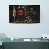 40e verjaardag - Ze kust haar 30's vaarwel Spandoek (Beurs)