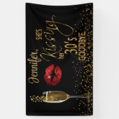 40e verjaardag - Ze kust haar 30's vaarwel Spandoek (Verticaal)