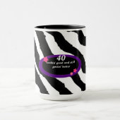 40e verjaardag Zebra afdrukken Mok (Midden)