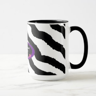 40e verjaardag zebraprint mok