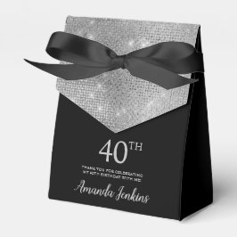 40e Verjaardag Zilver Doosje Bedankt Favor