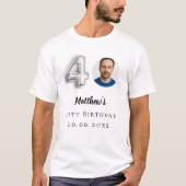40e verjaardag zilveren foto t-shirt (Voorkant)