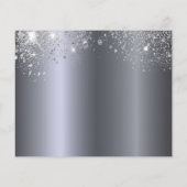 40e verjaardag zilveren glitter Bewaar de datumkaa (Achterkant)