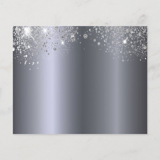 40e verjaardag zilveren glitter Bewaar de datumkaa (Achterkant)