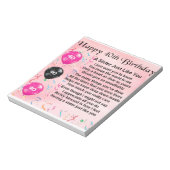 40e verjaardag - Zuster gedicht Notitieblok (Linkerzijde)