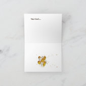 40e verjaardag zwart en gouden elegante verjaardag kaart (Binnen)