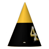 40e verjaardag zwart goud feesthoedjes (Links)